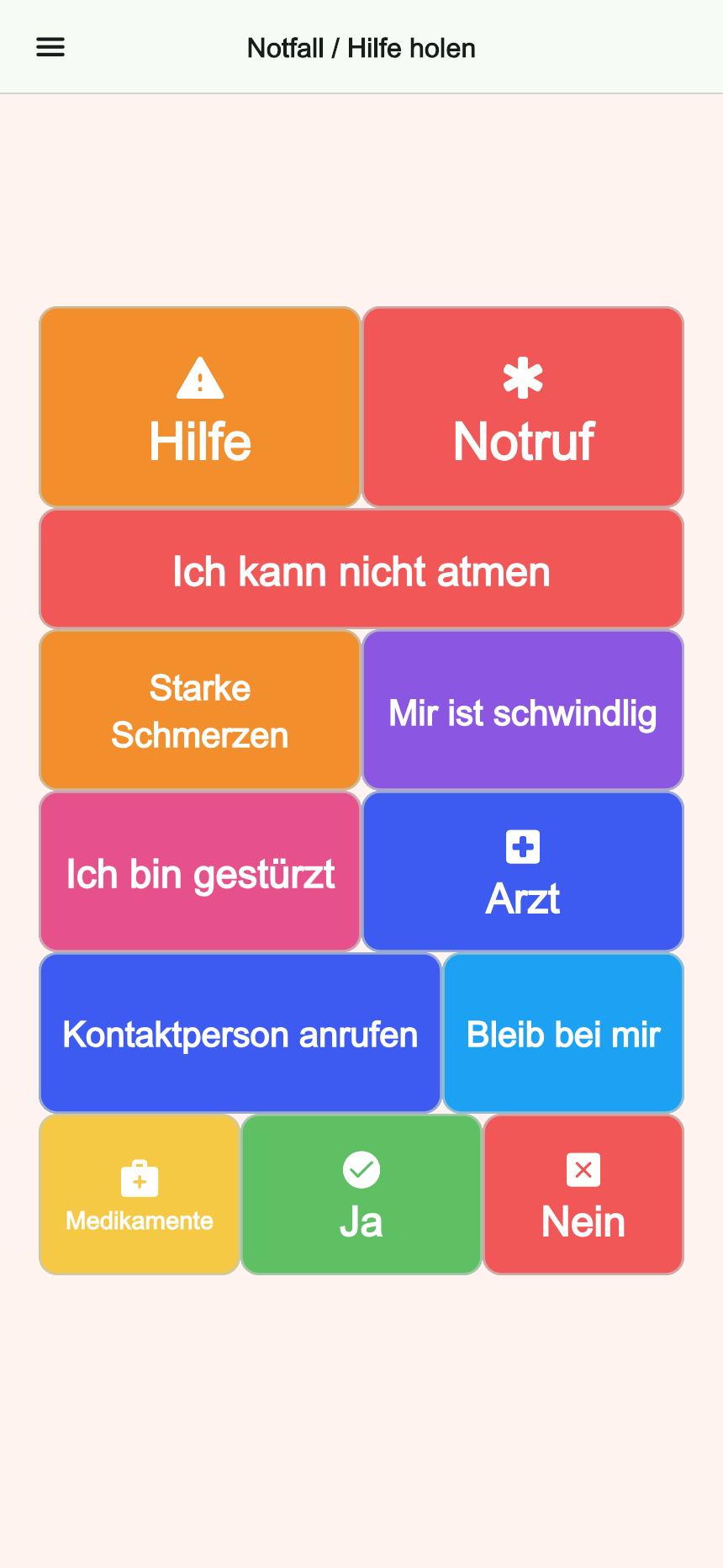 Vorschau des Boards Notfall / Hilfe holen in Talking Buttons